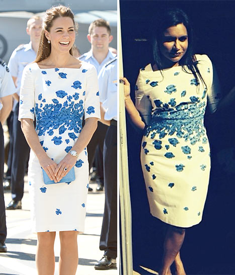 Mindy Kaling and Kate Middleton Floral Dress